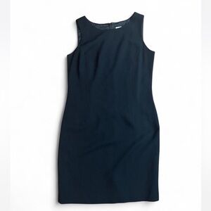 Garfield & Marks Black Micro Ribbed Sheath Dress EUC